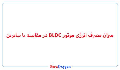 میزان مصرف انرژی موتور BLDC در مقایسه با سایرین