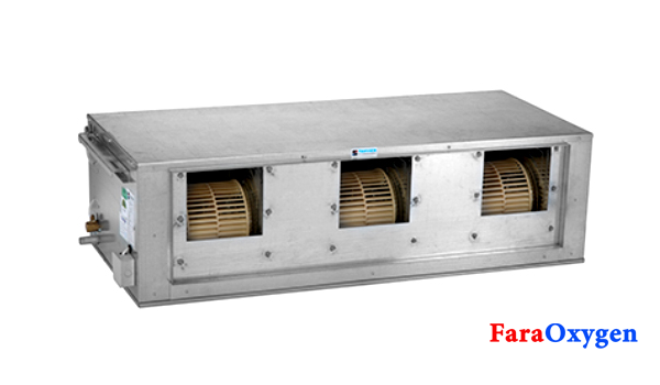 فن کویل کانالی باریک چهار لوله برگشت هوا از زیر چپ ARN-12 تهویه