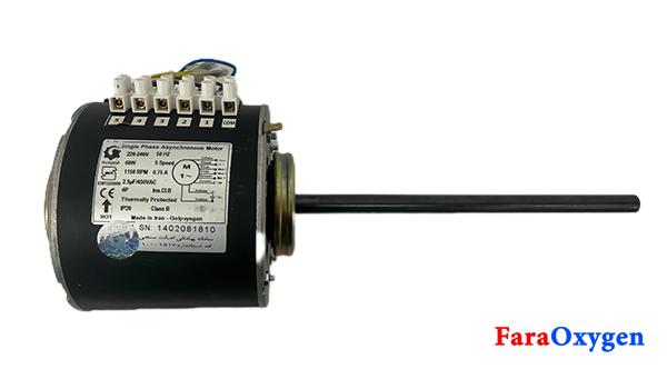 الکتروموتور فن کویل 60 وات تک شفت الکترومگا + الکتروموتور فن کویل 60 وات تک شفت الکترومگا