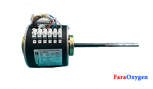 الکتروموتور فن کویل 25 وات تک شفت الکترومگا + Electromega 25 Watt Fan Coil Electric Motor